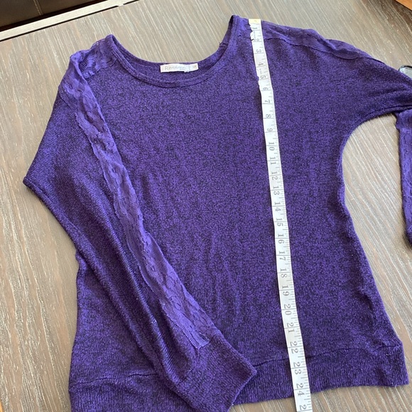 Revolution by Ricki’s ladies purple sweater in size S with lace detailing. - Picture 8 of 8